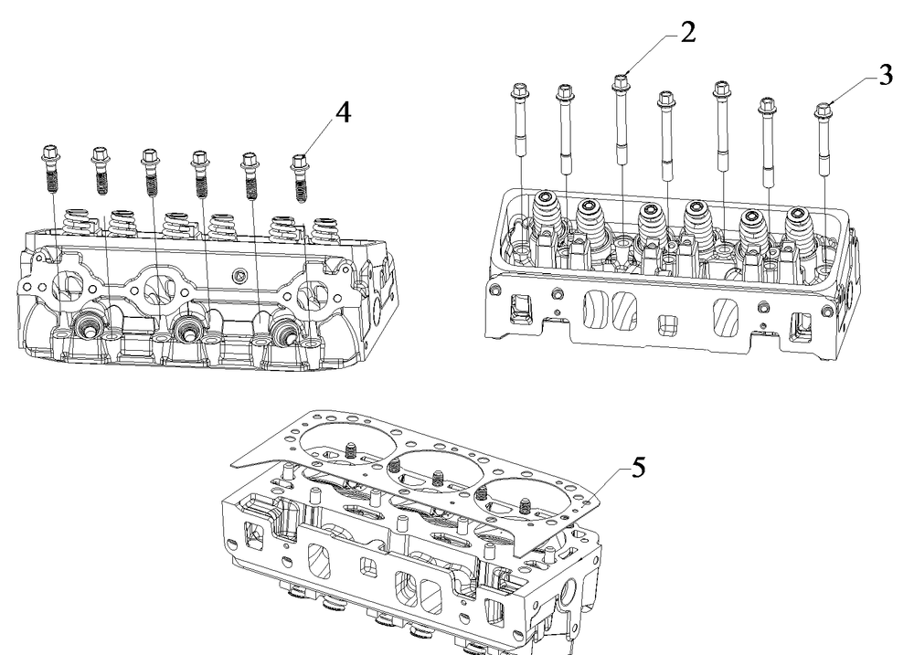 Engine Group - Cylinder Gasket And Hardware Diagram and Parts List for 076355-03  Briggs and Stratton Generator